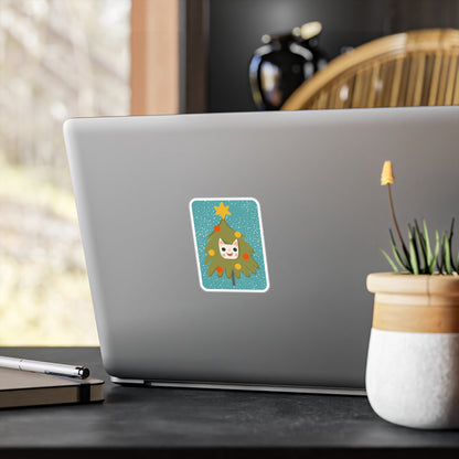 Cat in the Tree | Christmas Cat Sticker